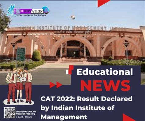 Cat Result Declared By Indian Institute Of Management Edunovations