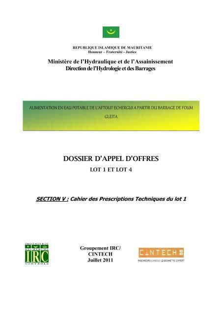 Marché de Fournitures STRUCTURES MODULAIRES DE STOCKAGE CAHIER DES