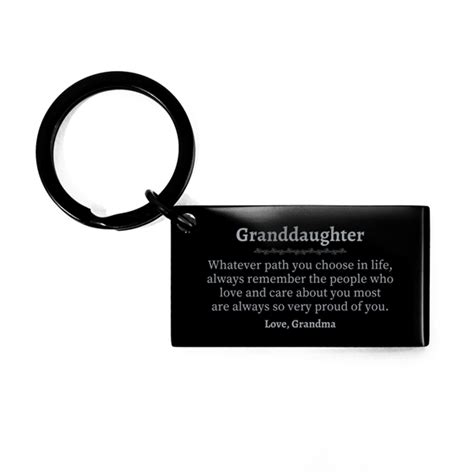 Granddaughter Keychain Always So Very Proud Of You Inspirational Granddaughter Birthday