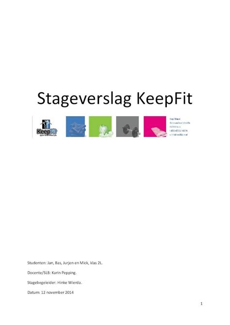 Pdf Stageverslag Keepfit Gratis Website Makenfiles E Portfolio Mick