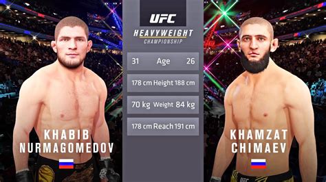 Khabib Nurmagomedov Vs Khamzat Chimaev Full Fight EA Sports UFC 4