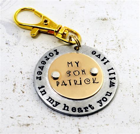 Fathers Day Keychain Personalized Keychain For Dad Etsy