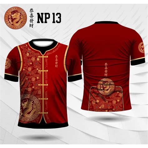 Jual Cheongsam Shio Naga Jersey Naga Kaos Imlek Gong Xi Fa Cai Shio