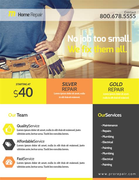 Handyman Home Improvement Flyer Template MyCreativeShop