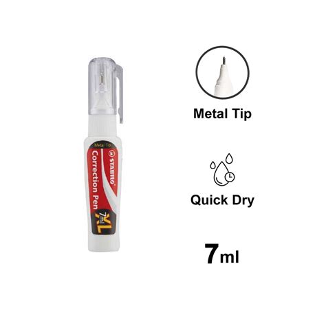 Stabilo Metal Tip Correction Pen 7ml 888PS Correction Fluid Liquid