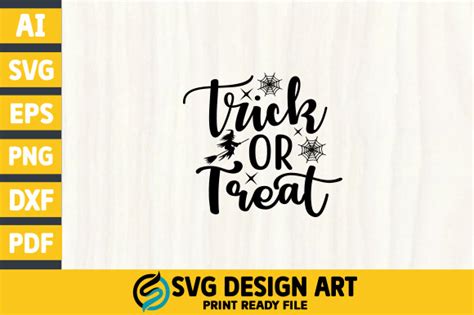 Trick Or Treat Funny Halloween Svg Graphic By Svg Design Art · Creative