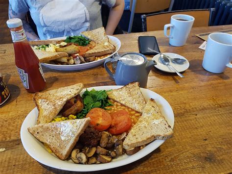 Vegan Boss breakfast at Boston Tea Party cafe in Stratford-Upon-Avon