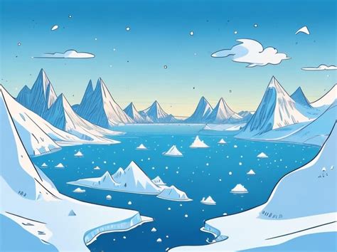 Premium Photo | A Vector Illustration of a Beautiful Arctic Landscape