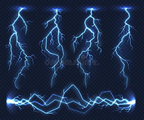 Realistic Lightnings Electricity Thunder Light Storm Flash