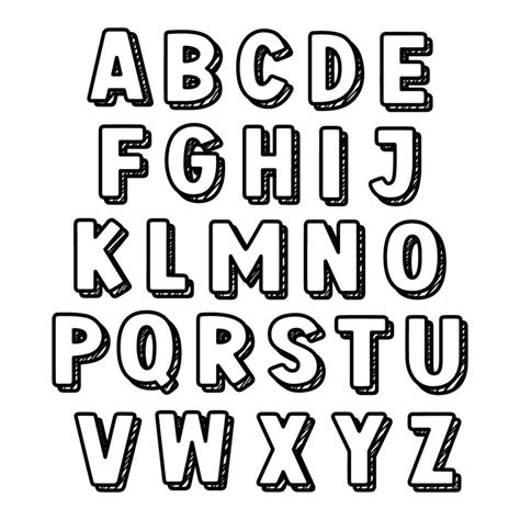 Cute Alphabet Uppercase with Shadow. Lovely letter design for ...