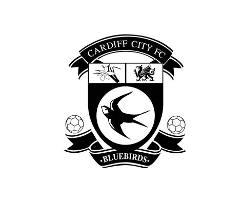 Cardiff City Club Symbol Logo Black Premier League Football Abstract ...