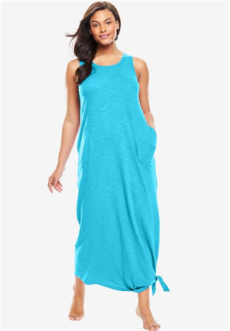 Long Sleeveless Lounger By Dreams Co Plus Size Sleep Woman Within