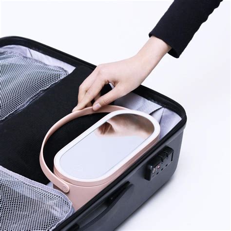 Portable Makeup Case Travel Cosmetic Organizer Storage Box W Led