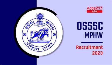 Osssc Mphw Recruitment Apply Online For Vacancy Odia Govt Jobs