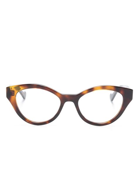 Gucci Eyewear Tortoiseshell Cat Eye Frame Glasses Brown Farfetch Uk