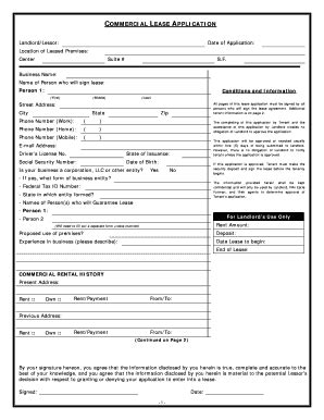 Fillable Online Tenant Application Form Pdf KDS Commercial Properties