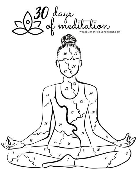 Start Meditating Today Free Day Challenge Tracker