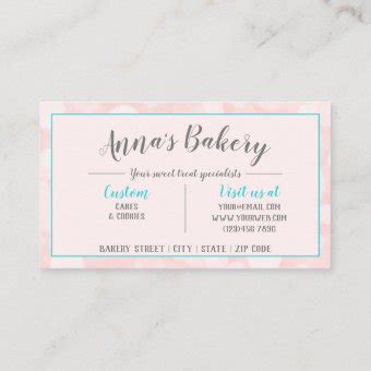 Cute Pink Cupcake Bakery Business Card Zazzle