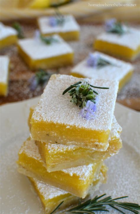 A Match Made In Heaven Rosemary Lemon Bars Home Is Where The Boat Is