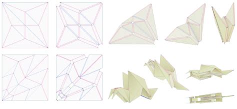 Numerical Folding Simulation Of Two Thickened Crease Patterns Using