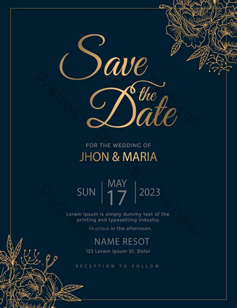 Wedding Invitation Card | EPS Free Download - Pikbest