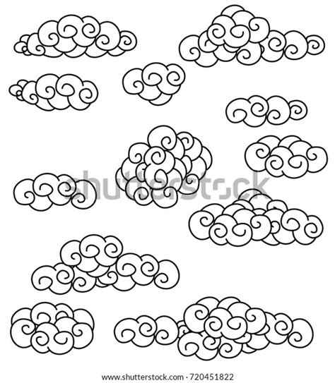 Chinese Cloud Tattoo Design Stock Vector (Royalty Free) 720451822 ...