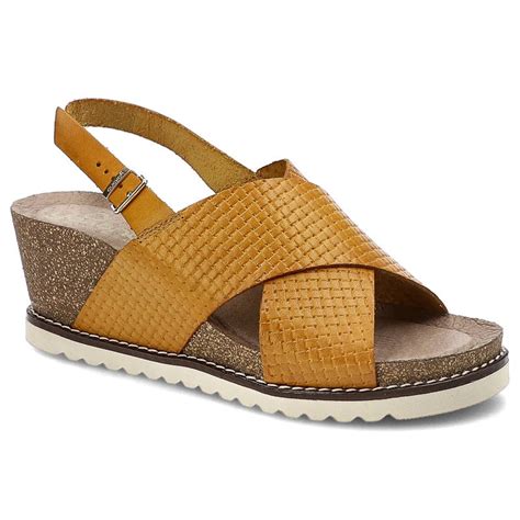 Gelbe Sandalen Yokono Bequeme Damenschuhe Mit Keilabsatz Armodo Pl