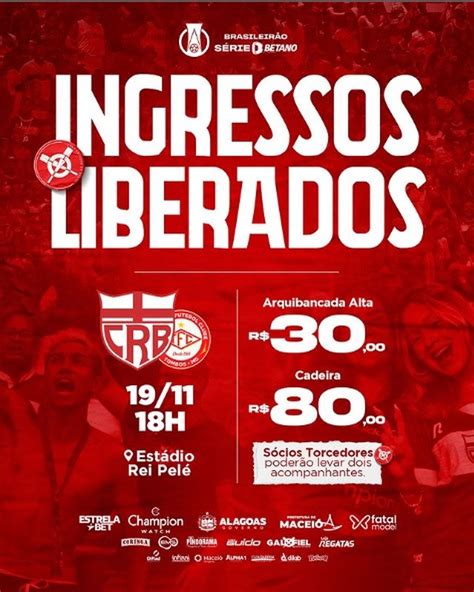 Crb Divulga Pre O Dos Ingressos Para Ltimo Jogo Da Temporada Em Macei