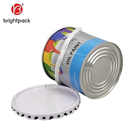 Custom 5 Liter Paint Tin Pail With Lug Lid Manufacturers Suppliers