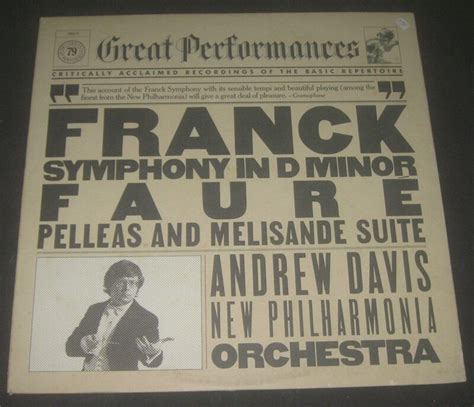 Franck Symphony In D Minor Faure Pelleas Et Melisande Andrew Davis CBS