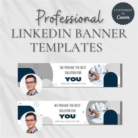 Professional Linkedin Banners Customizable in Canva, Personalized ...