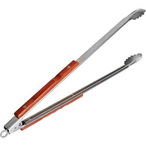 Outset Rosewood Extra Long Inch Stainless Steel Locking Bbq Tongs Ebay