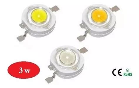 Chip LED De Potencia De 10 Unidades De 3 W Varios Colores De Luz