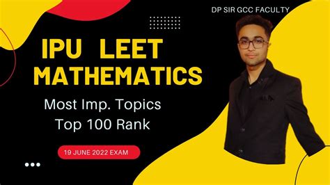 Ipu Leet Final Touch Mathematics Important Topics For Diploma