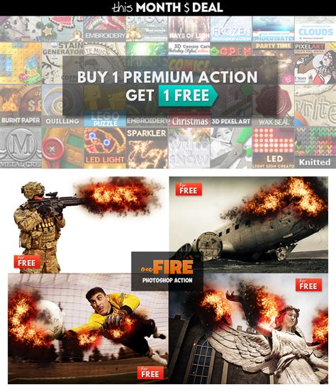 Photoshop Special Offer With Free Premium Fire Action Psddude