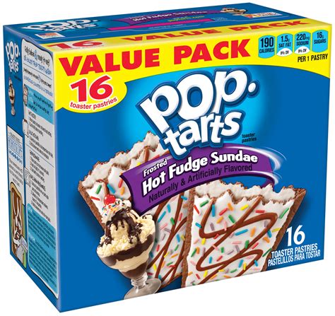 Pop Tarts Breakfast Toaster Pastries Frosted Hot Fudge Sundae 271 Oz 16 Ct