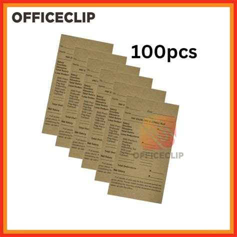 Pay Envelope With Printed Salary Details 100pcs Lazada PH