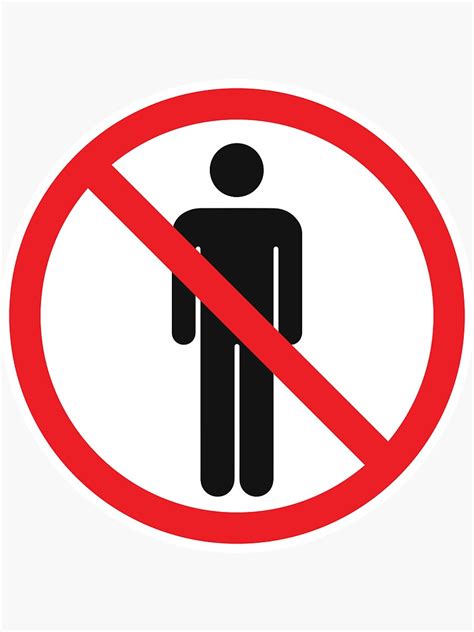 No People Sign Sticker By Sherwinlde Redbubble