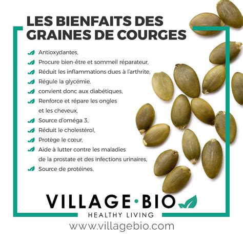 Les Bienfaits Des Graines De Courges Santé Nutrition Aliments Bons