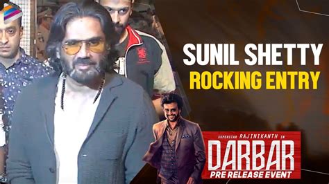 Sunil Shetty Rocking Entry Darbar Telugu Movie Pre Release Event