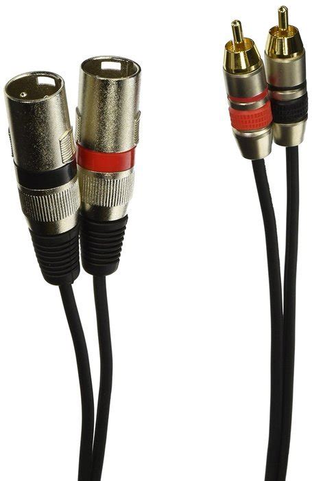 Seismic Audio Saxfrm X Dual Xlr Male To Dual Rca Male Patch