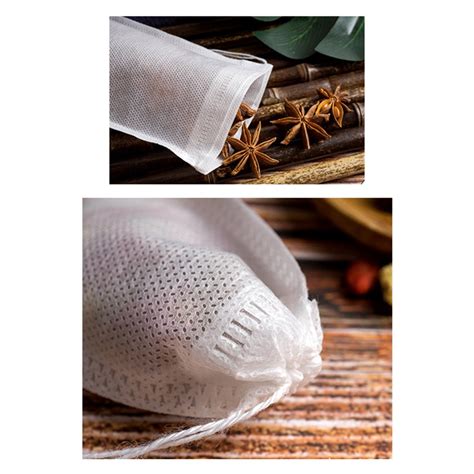 Lizheee Storage For Blankets 200 Pcs Empty Non Woven Drawstring Tea Bags Disposable Filter Bags