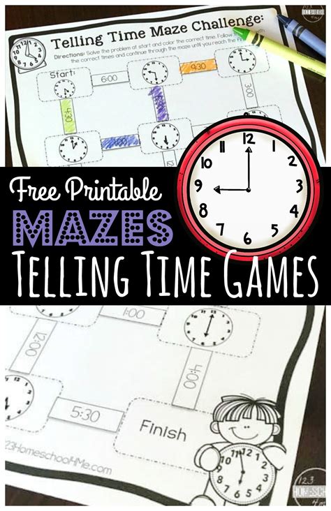 Telling Time Printable Games