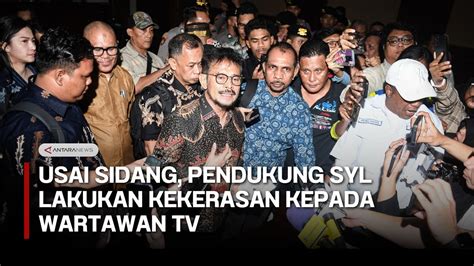 Momen Ricuh Usai Sidang Vonis SYL Wartawan Jadi Korban Kekerasan