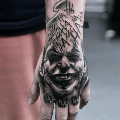 27 Laughing Joker Hand Tattoo Aishaluther