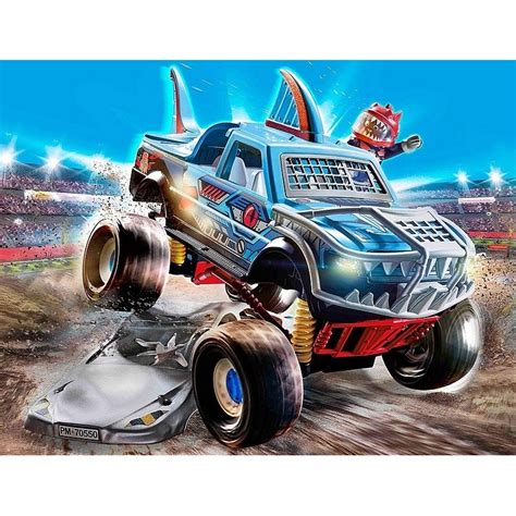 Monster Truck Requin De Cascade Playmobil Stuntshow Jouets Fr