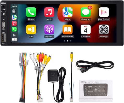 Boomboost Single Din Touchscreen Car Stereo With Wireless Carplayer And