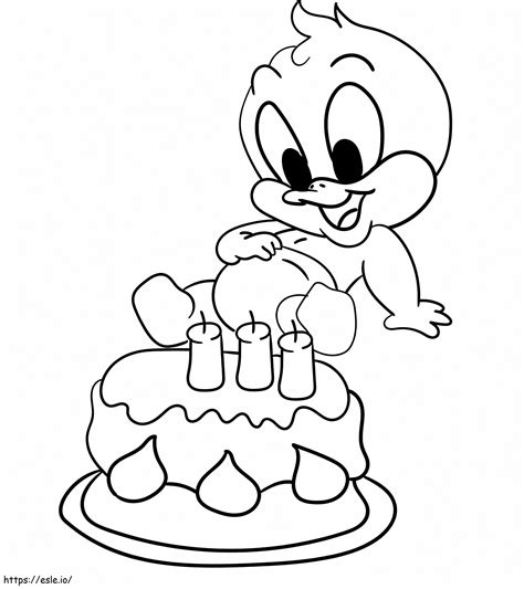 Looney Tunes Bebe Pato Lucas Para Colorear