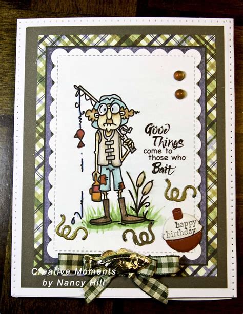 Male Birthday fishing card made with Lawn Fawn and Cheery Lynn Design dies and Sparkle N ...