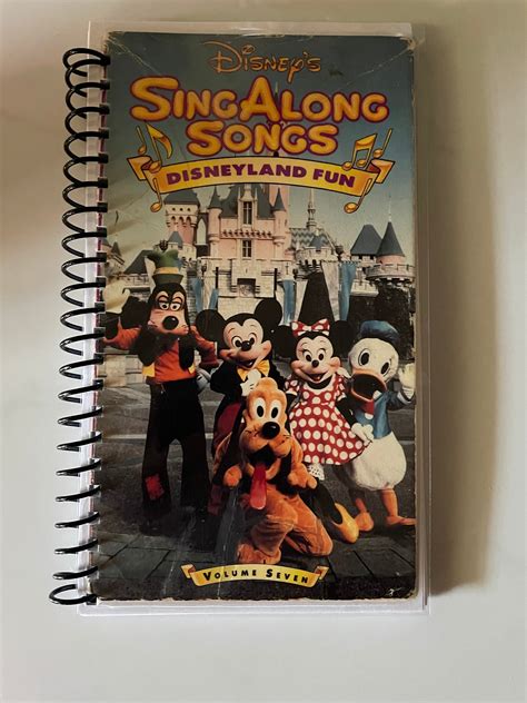 Disney Sing Along Songs Disneyland Fun Movie Vhs Upcycled Spiral Bound